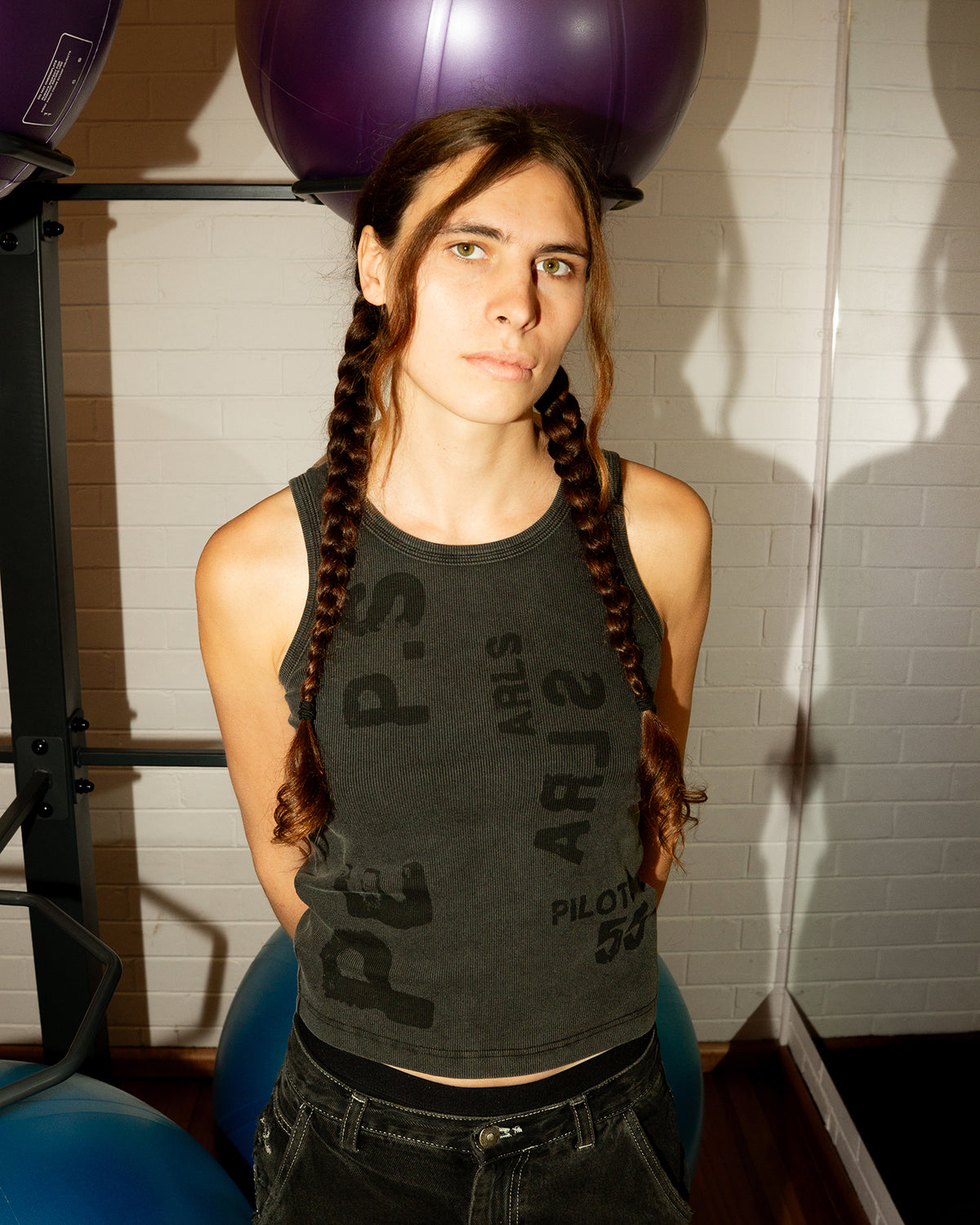 STAMP TANK FADED BLACK