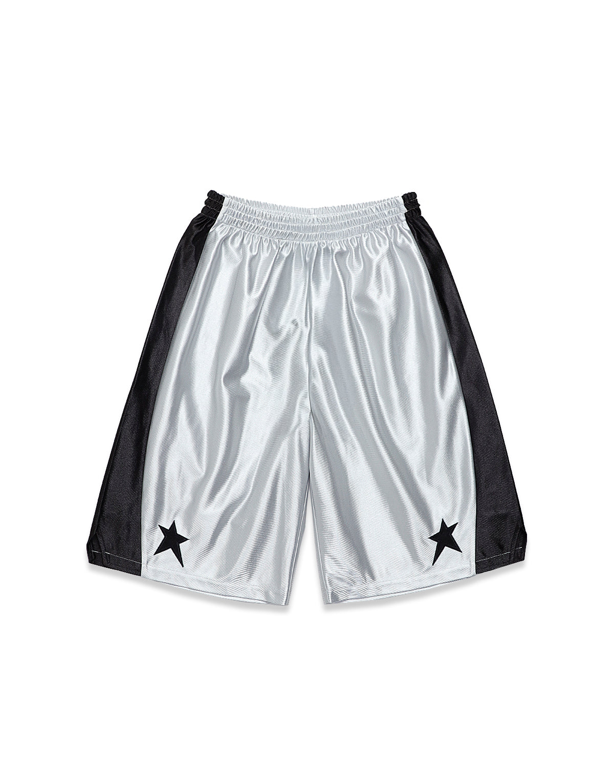 STAR BASKETBALL SHORTS SILVER